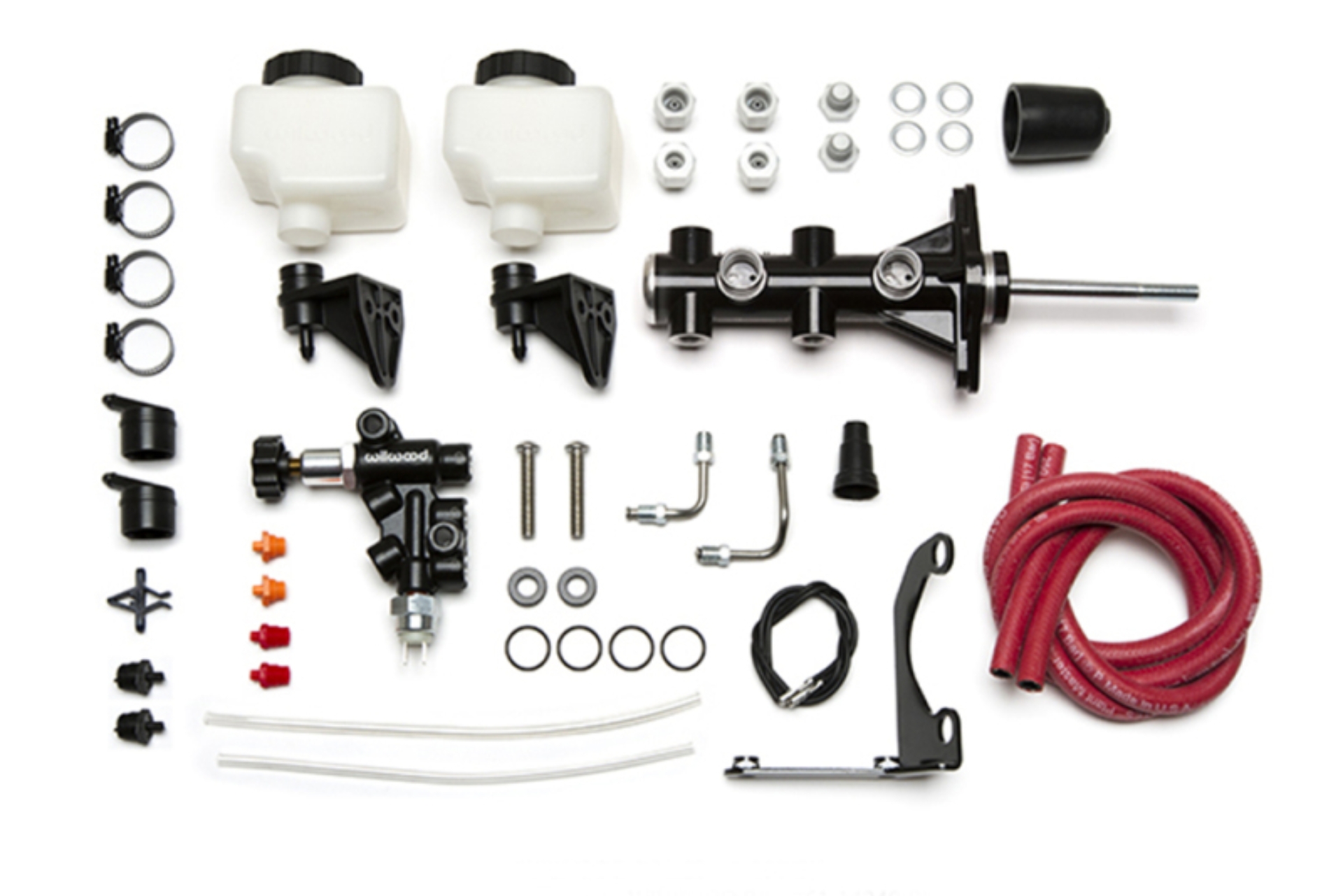 Picture of Wilwood Tandem Master Cylinder - 1in Bore w/ Pushrod - Black