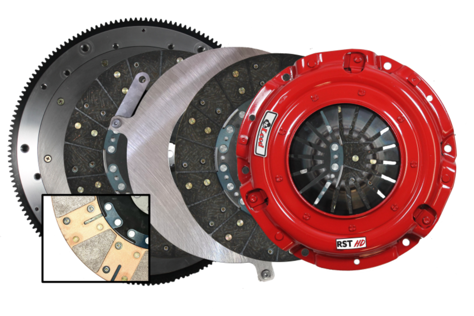 Picture of McLeod Racing RST HD Twin w/ Aluminum Flywheel - 01-07 GM 6.0L LS 6 Bolt - 1-1/8 x 10 Spline - 168T
