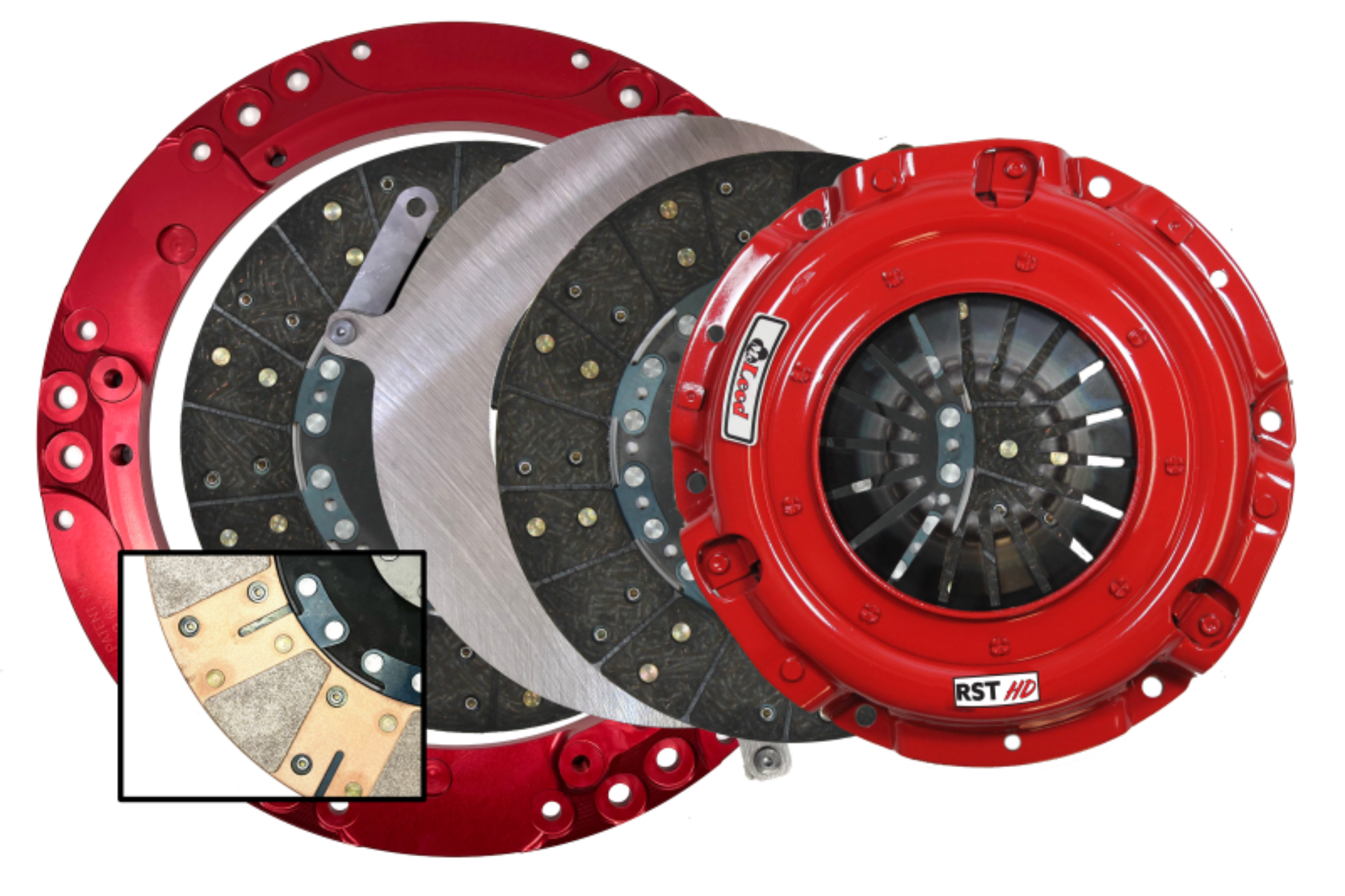 Picture of McLeod Racing RST HD Twin - For Large Diameter Flywheel - Red Ring - 1-1/8 x 10 Spline
