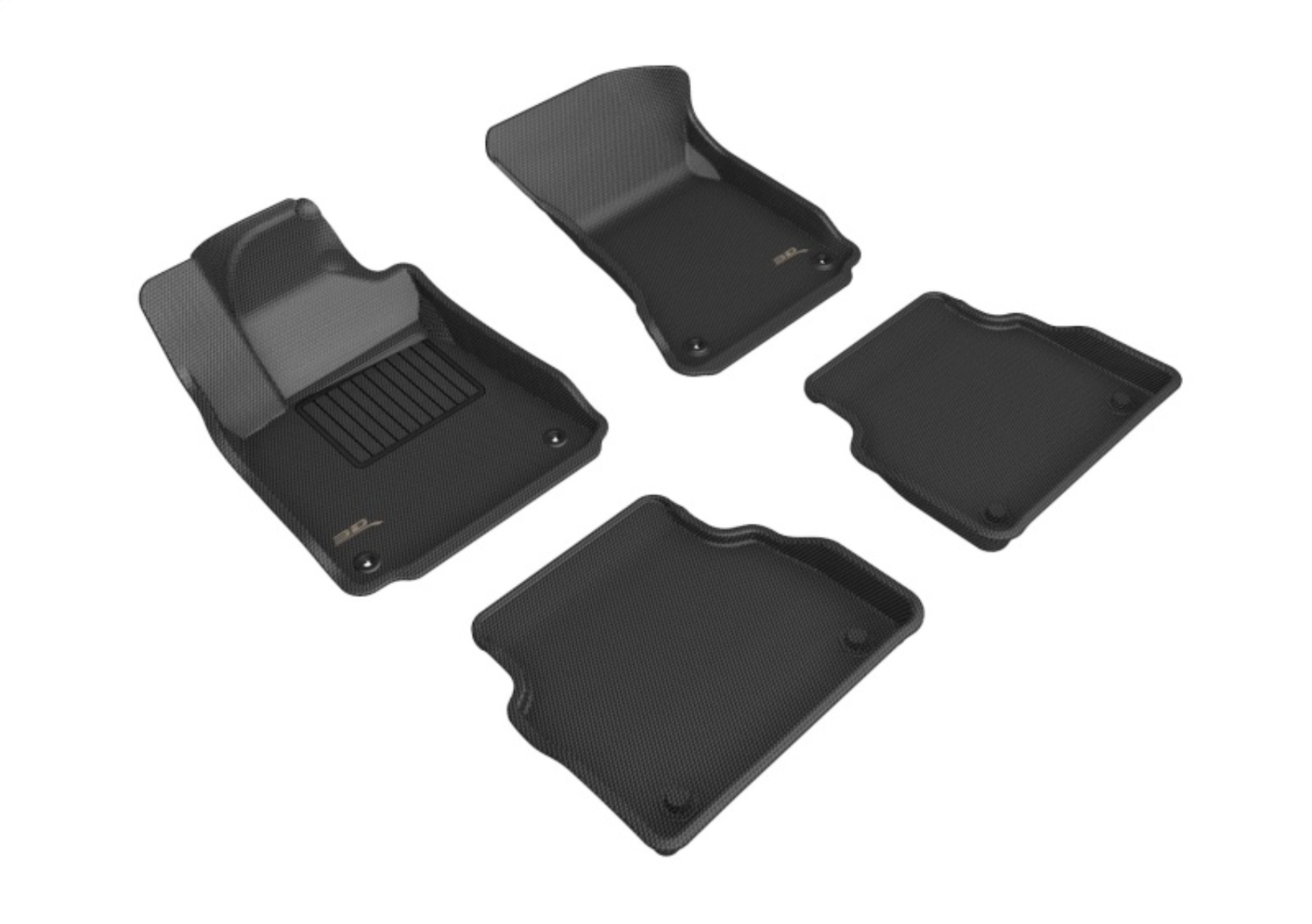 Picture of 3D MAXpider 2011-2017 Audi A8 Kagu 1st & 2nd Row Floormats - Black