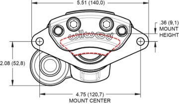 Picture of Wilwood caliper EPB .157-.393 rotor R/H ANO W/HT motor