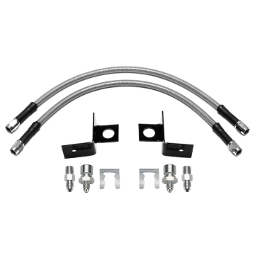 Picture of Wilwood flexline kit 14IN -3 hose M1.5 IF 1/8-27 NPT W/BRACKET