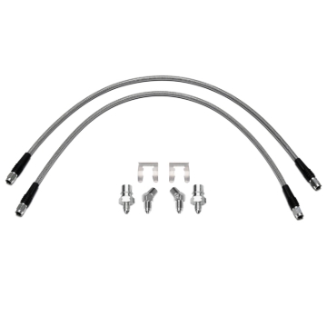 Picture of Wilwood flexline kit 25IN OAL M10X1.0 BF 45 deg 1/8-27 NPT