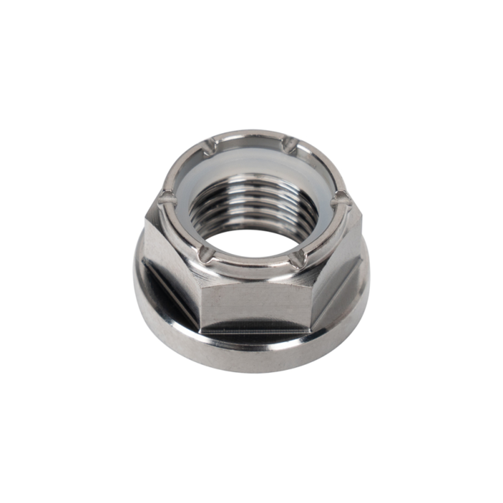 Picture of Wilwood nut 3/8-24 nylon self lock hex flange titanium GR5