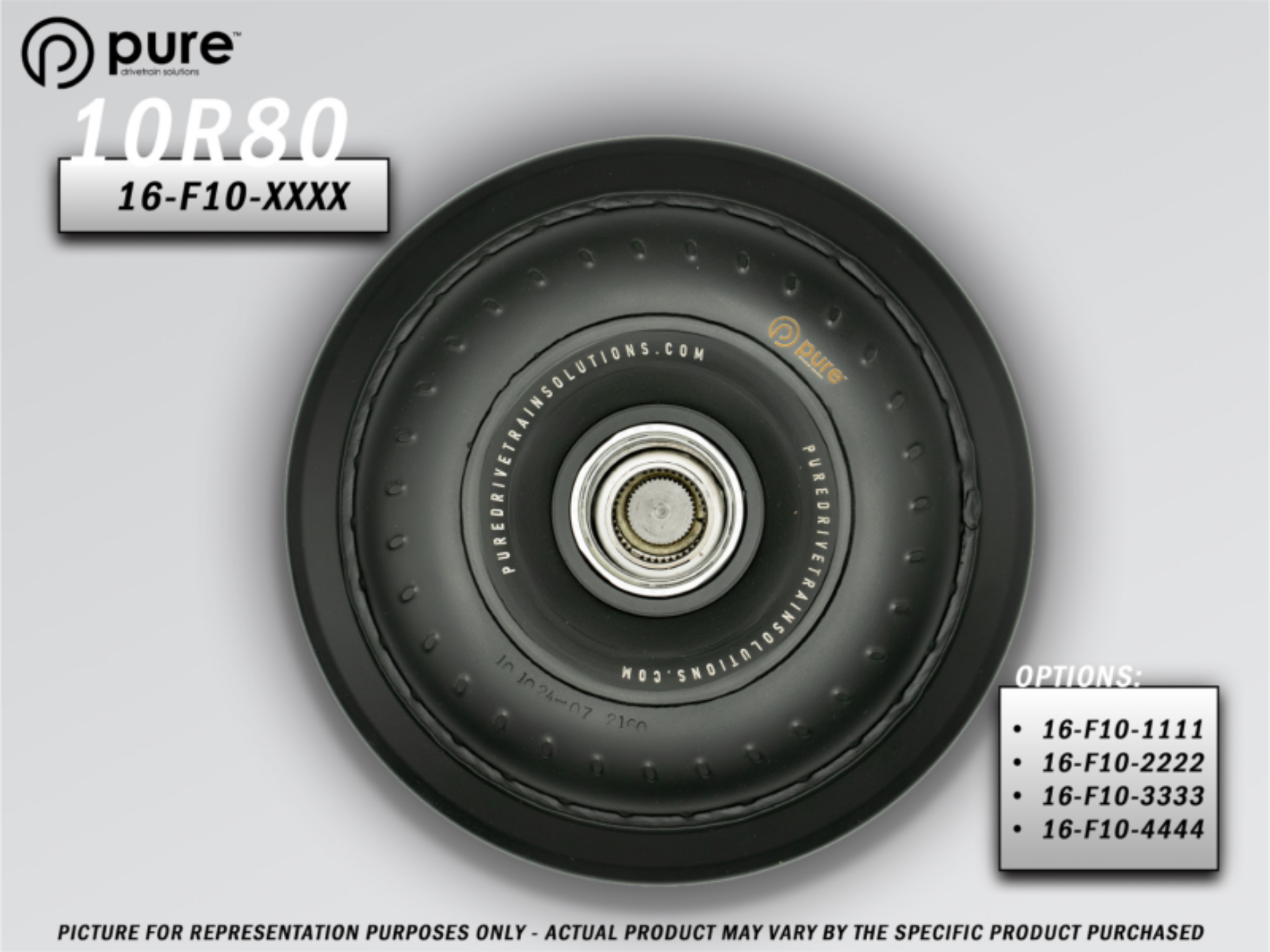 Picture of Pure Drivetrain 10R80/10R100 Ford High Performance Billet Torque Converter - Small Blower w/ 5.0 V8