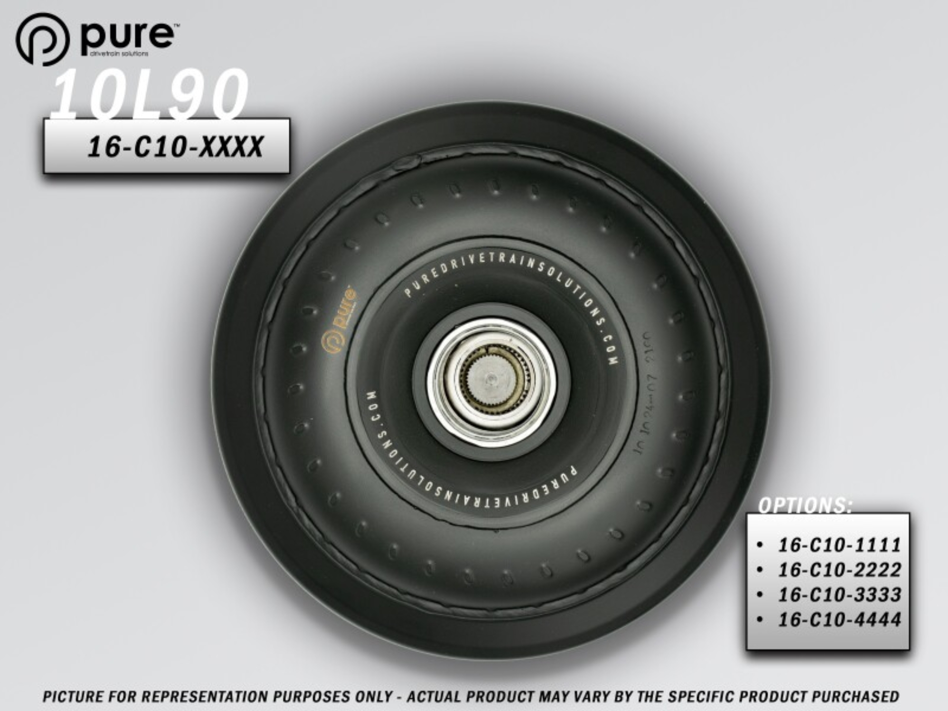 Picture of Pure Drivetrain 10L80/10L90 Chevy High Performance Billet Torque Converter - Small Blower w/ 6.2 LT4
