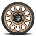 Picture of ICON Hulse 17x8.5 / 6x5.5 / 0mm / 4.75in BS Satin Bronze w/ Gloss Black Lip