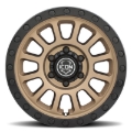 Picture of ICON Hulse 17x8.5 / 6x5.5 / 25mm / 5.75in BS Satin Bronze w/ Gloss Black Lip