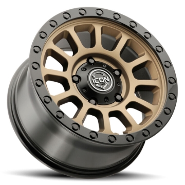 Picture of ICON Hulse 17x8.5 / 5x150 / 25mm / 5.75in BS Satin Bronze w/ Gloss Black Lip