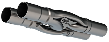 Picture of Borla SwitchFire X-pipe 2.5I.D. INLETS 2.5in. O.D. OUTLETS Notched