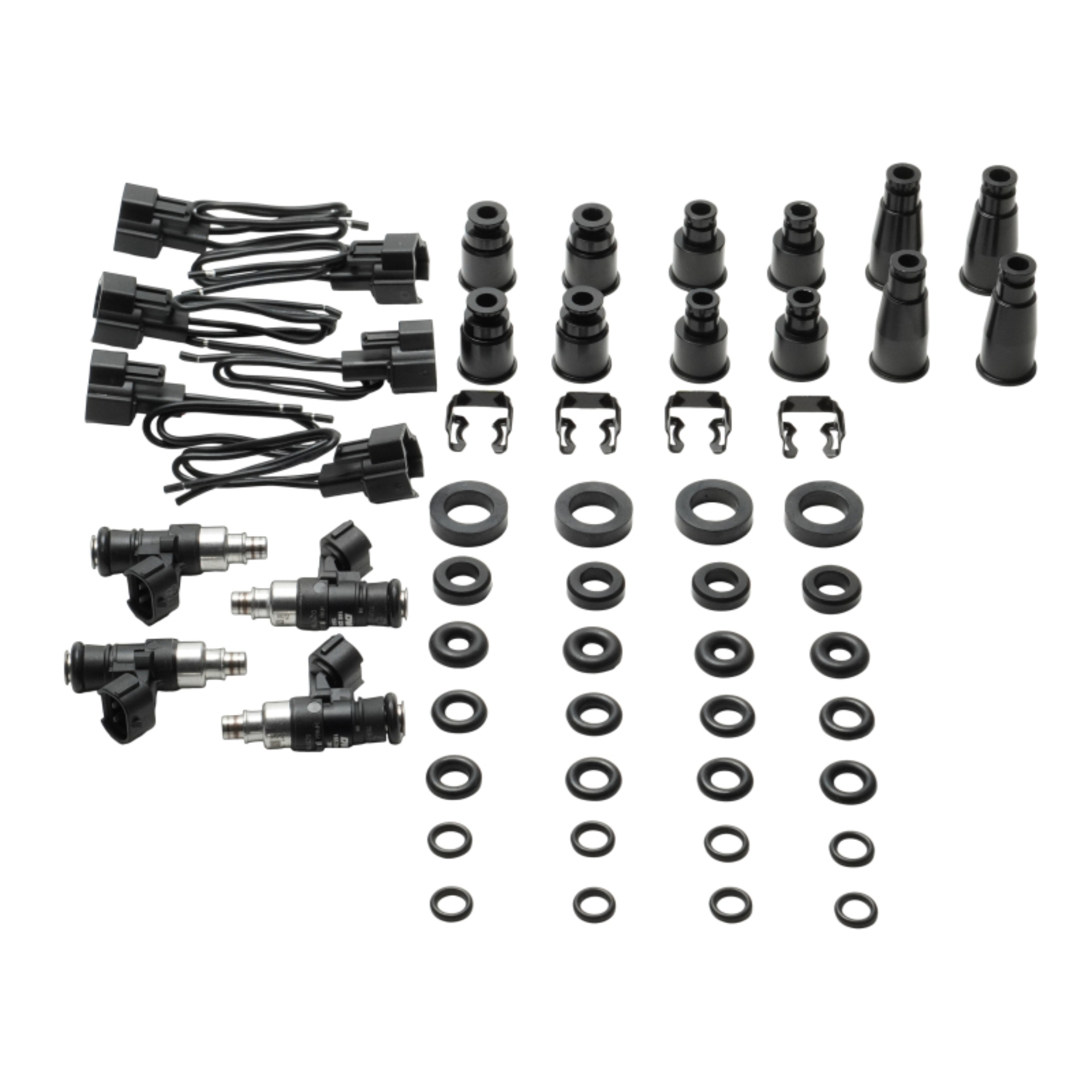 Picture of DeatschWerks Universal 4 Cylinder Import Injector Kit - Set of Four 2440cc Injectors