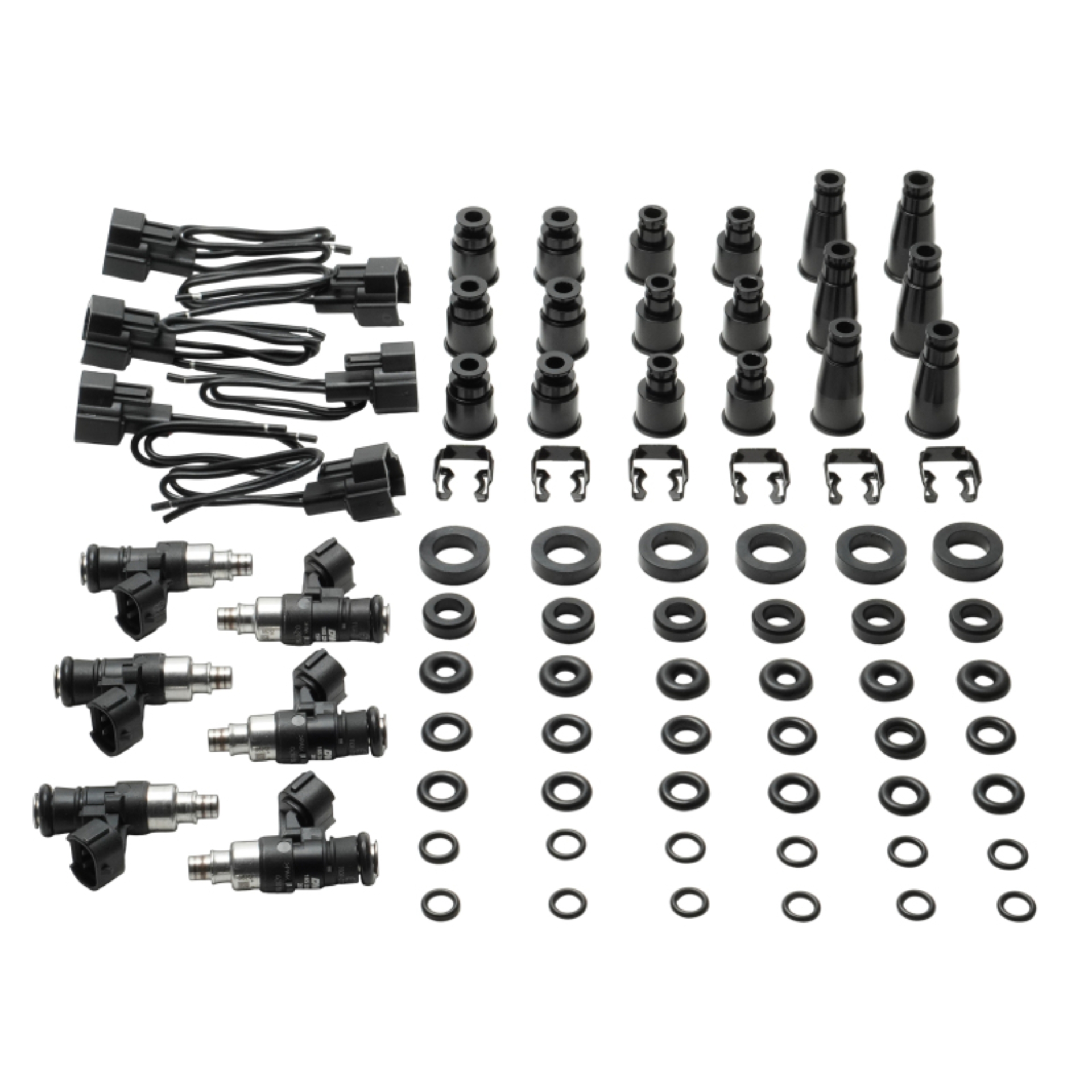 Picture of DeatschWerks Universal 6 Cylinder Import Injector Kit - Set of Six 2400cc Injectors