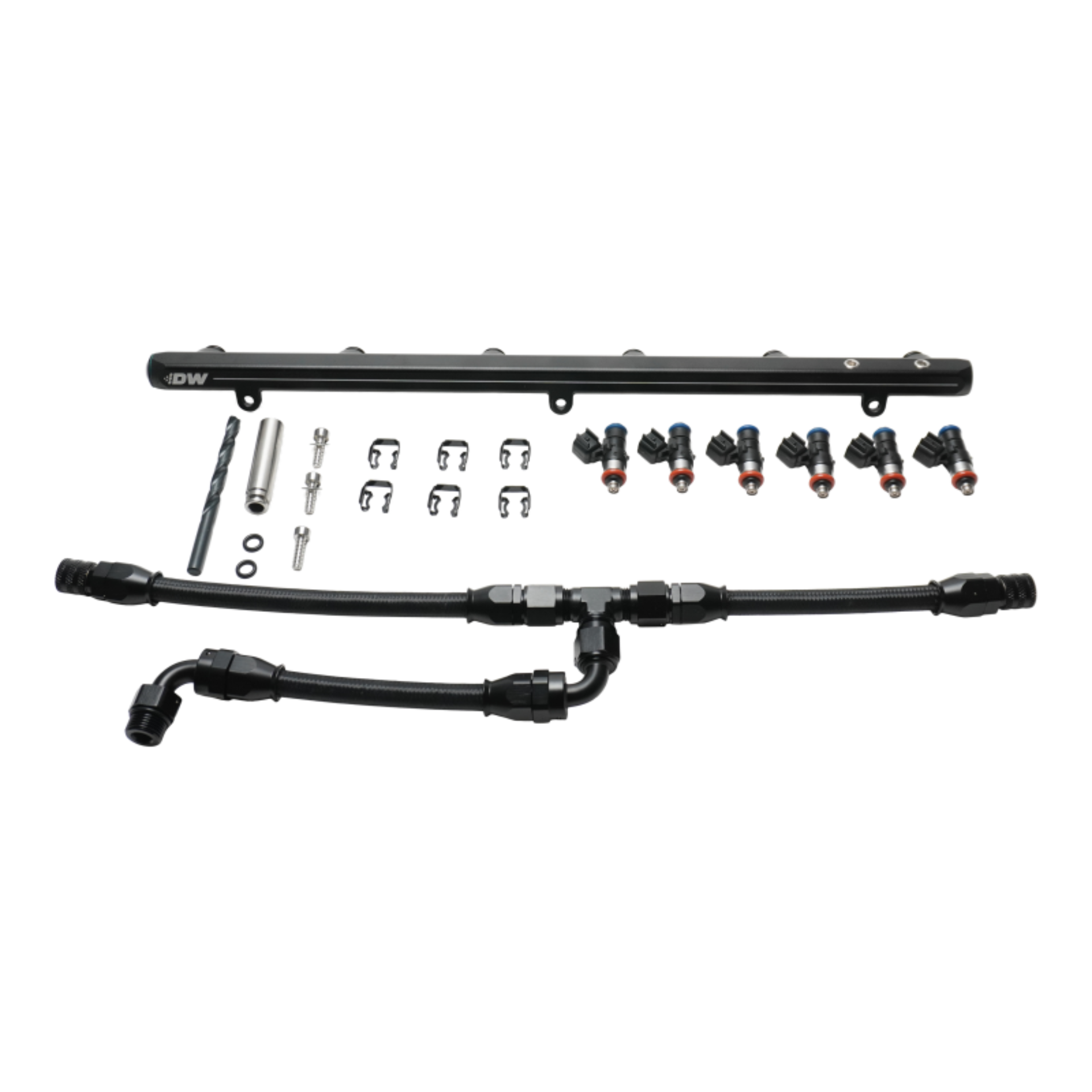 Picture of DeatschWerks Fuel Rail for BMW M2/M3/M4/X3M S58 Factory Manifold w/ Plumbing and 1000cc Injectors