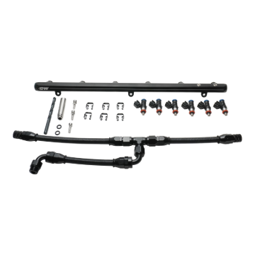 Picture of DeatschWerks Fuel Rail for BMW M2/M3/M4/X3M S58 Factory Manifold w/ Plumbing and 1000cc Injectors