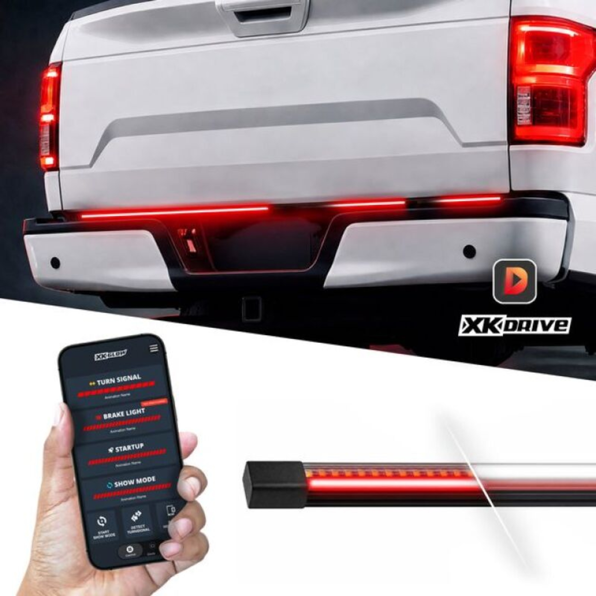 Picture of XKGlow 48in Controlled Truck Tailgate LED Light Bar w/Seq T signals