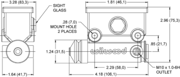 Picture of Wilwood Side Mount ATV M/C 19mm Bore R/H