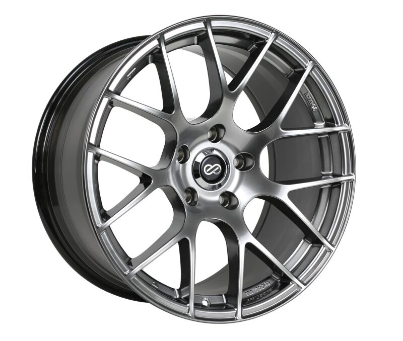 Picture of Enkei Raijin 19x8 42mm Inset 5x120 Bolt Pattern 72.6 Hub Bore Hyper Silver Wheel