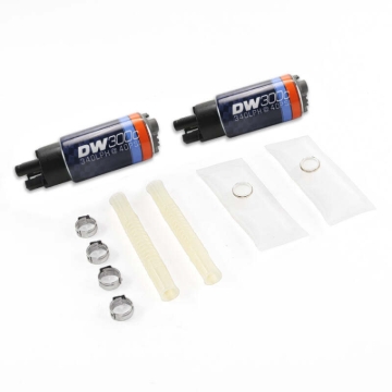 Picture of DeatschWerks 340lph DW300C Compact Fuel Pump w/ Install Kit 03-04 Ford Mustang Cobra (2 Pumps)