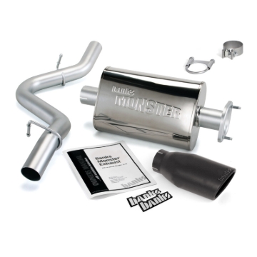 Picture of Banks Power 04-06 Jeep 4.0L Wrangler Monster Exhaust System - SS Single Exhaust w/ Black Tip