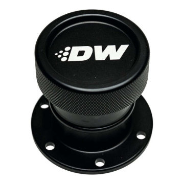 Picture of DeatschWerks Straight Filler Neck w/Cap - Matte Black