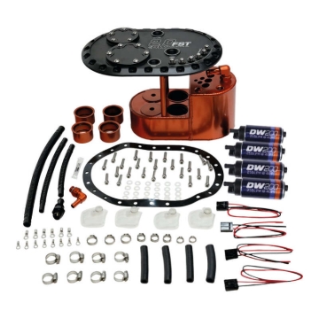 Picture of DeatschWerks 2.0L Staged Fuel Cell Surge Tank (Includes 4 DW200 Fuel Pumps)