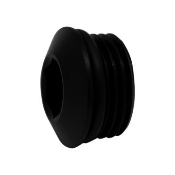 Picture of DeatschWerks 10AN ORB Male Plug Low Profile Internal Allen/Hex (Incl O-Ring) - Anodized Matte Black