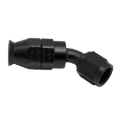 Picture of DeatschWerks 6AN Female Swivel 45-Degree Hose End PTFE (Incl 1 Olive Insert) - Anodized Matte Black
