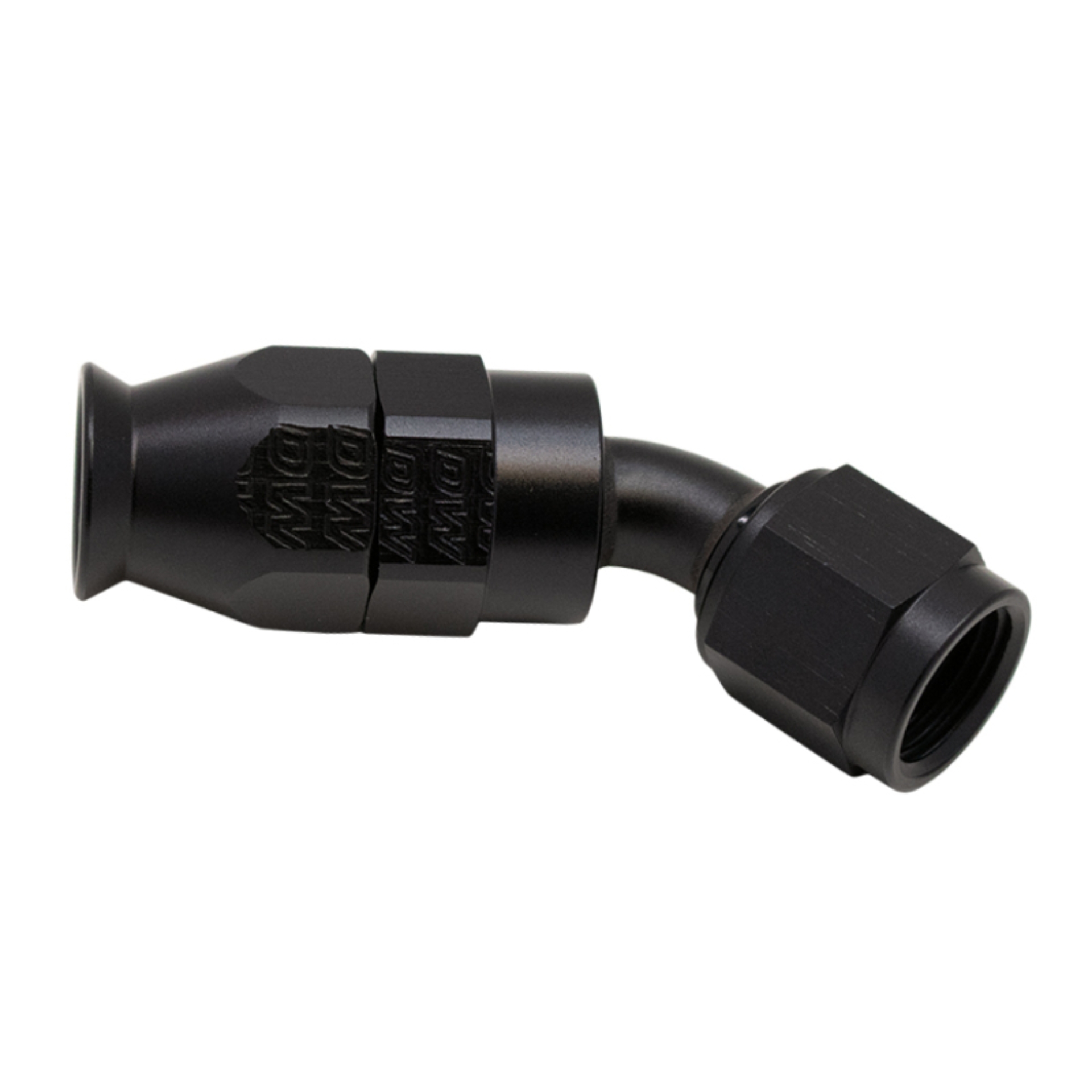 Picture of DeatschWerks 6AN Female Swivel 45-Degree Hose End PTFE (Incl 1 Olive Insert) - Anodized Matte Black