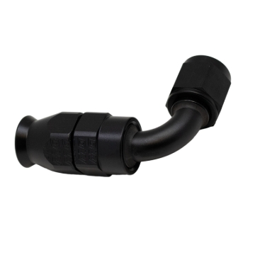 Picture of DeatschWerks 6AN Female Swivel 90-Degree Hose End PTFE (Incl 1 Olive Insert) - Anodized Matte Black