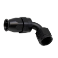 Picture of DeatschWerks 8AN Female Swivel 90-Degree Hose End PTFE (Incl 1 Olive Insert) - Anodized Matte Black