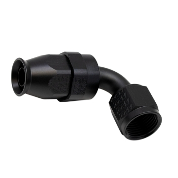 Picture of DeatschWerks 8AN Female Swivel 90-Degree Hose End PTFE (Incl 1 Olive Insert) - Anodized Matte Black