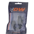 Picture of DeatschWerks 6AN Female Swivel 180-Degree Hose End PTFE (Incl Olive Insert) - Anodized Matte Black