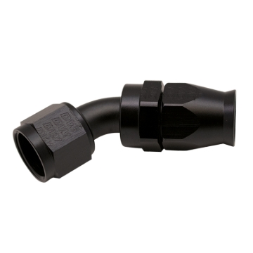 Picture of DeatschWerks 10AN Female Swivel 45-Degree Hose End PTFE (Incl Olive Insert) - Anodized Matte Black