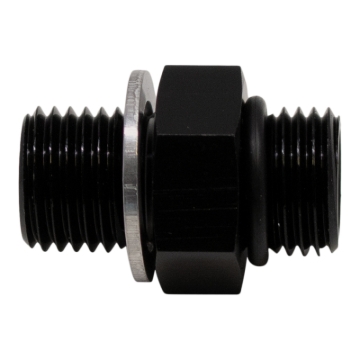 Picture of DeatschWerks 8AN ORB Male to M18 X 1.5 Metric Male (Incl O-Ring and Washer) - Anodized Matte Black