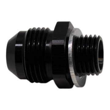 Picture of DeatschWerks 8AN Male Flare to M14 X 1.5 Male Metric Adapter (Incl Washer) - Anodized Matte Black
