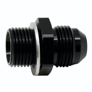 Picture of DeatschWerks 8AN Male Flare to M18 X 1.5 Male Metric Adapter (Incl Washer) - Anodized Matte Black