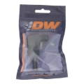 Picture of DeatschWerks 6AN Male Flare to 5/16in Male Barb Bulkhead Adapter 90-Degree - Anodized Matte Black