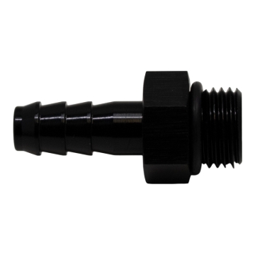 Picture of DeatschWerks 6AN ORB Male to 5/16in Male Triple Barb Fitting (Incl O-Ring) - Anodized Matte Black