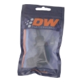 Picture of DeatschWerks 8AN Male Flare to 5/16in Male Barb Bulkhead Adapter 90-Degree - Anodized Matte Black