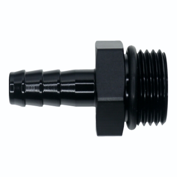 Picture of DeatschWerks 10AN ORB Male to 3/8in Male Triple Barb Fitting (Incl O-Ring) - Anodized Matte Black
