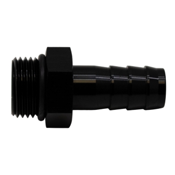 Picture of DeatschWerks 8AN ORB Male to 1/2in Male Triple Barb Fitting (Incl O-Ring) - Anodized Matte Black