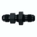 Picture of DeatschWerks 6AN Male Flare to 6AN Male Flare Bulkhead Adapter (Incl Nut) - Anodized Matte Black