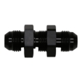 Picture of DeatschWerks 8AN Male Flare to 8AN Male Flare Bulkhead Adapter (Incl Nut) - Anodized Matte Black