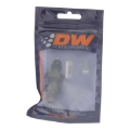 Picture of DeatschWerks 6AN Male Flare to 6AN Male Flare Bulkhead Adapter (Incl Nut) - Anodized Matte Black