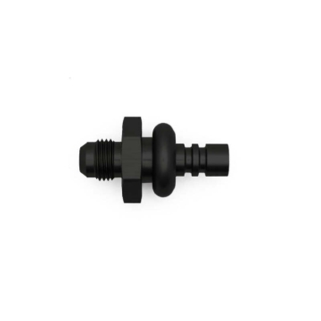 Picture of DeatschWerks 6AN Male Flare to 3/8in Ford Male EFI Quick Connect Adapter - Anodized Matte Black