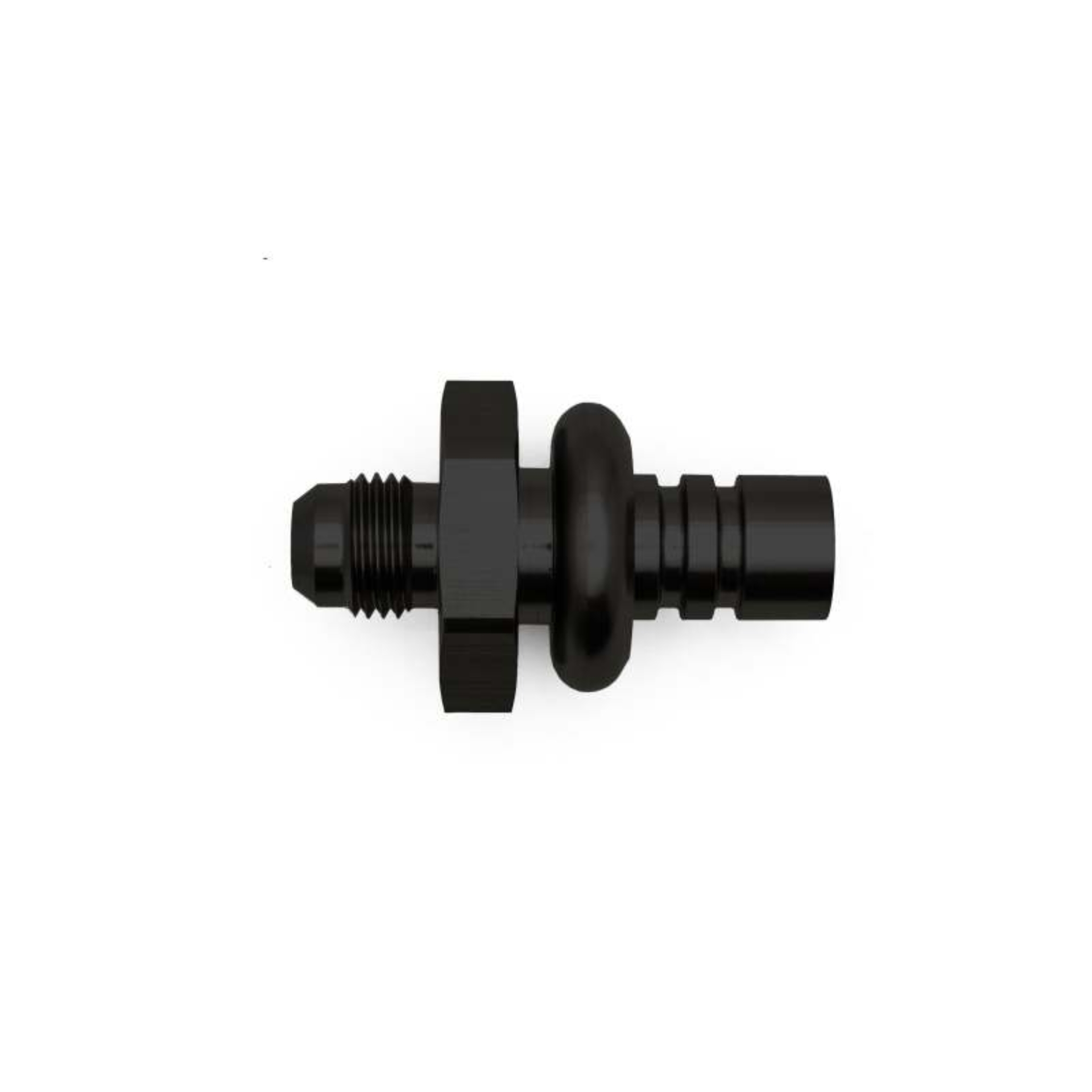 Picture of DeatschWerks 6AN Male Flare to 1/2in Ford Male EFI Quick Connect Adapter - Anodized Matte Black