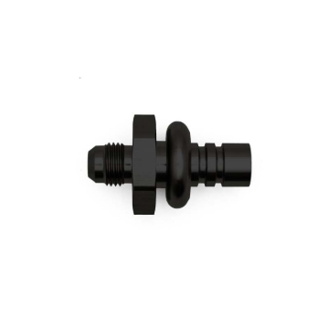 Picture of DeatschWerks 6AN Male Flare to 1/2in Ford Male EFI Quick Connect Adapter - Anodized Matte Black