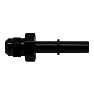 Picture of DeatschWerks 6AN Male Flare to 5/16in Male EFI Quick Connect Adapter - Anodized Matte Black