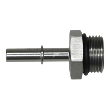 Picture of DeatschWerks 10AN ORB Male to 5/16in Male EFI Quick Connect Adapter - Anodized DW Titanium