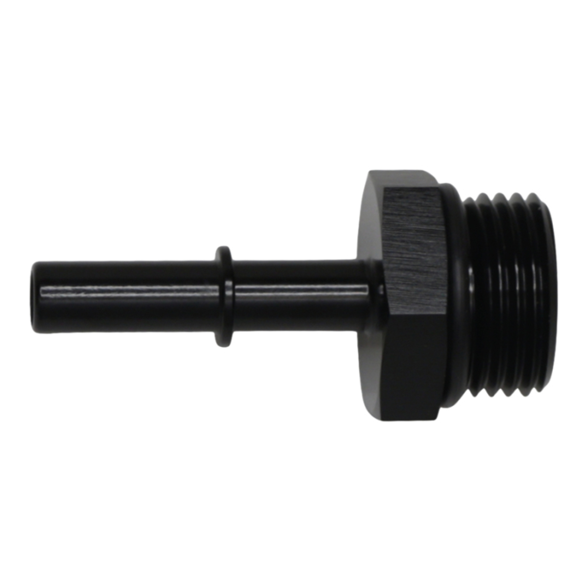 Picture of DeatschWerks 10AN ORB Male to 5/16in Male EFI Quick Connect Adapter - Anodized Matte Black